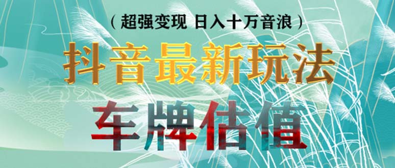 抖音最新无人直播变现直播车牌估值玩法项目 轻松日赚几百+[详细玩法教 程]
